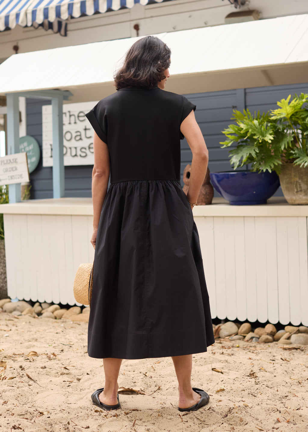 GRETA MIDI DRESS - BLACK