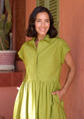 GRACIE SHIRTDRESS - DEEP LIME