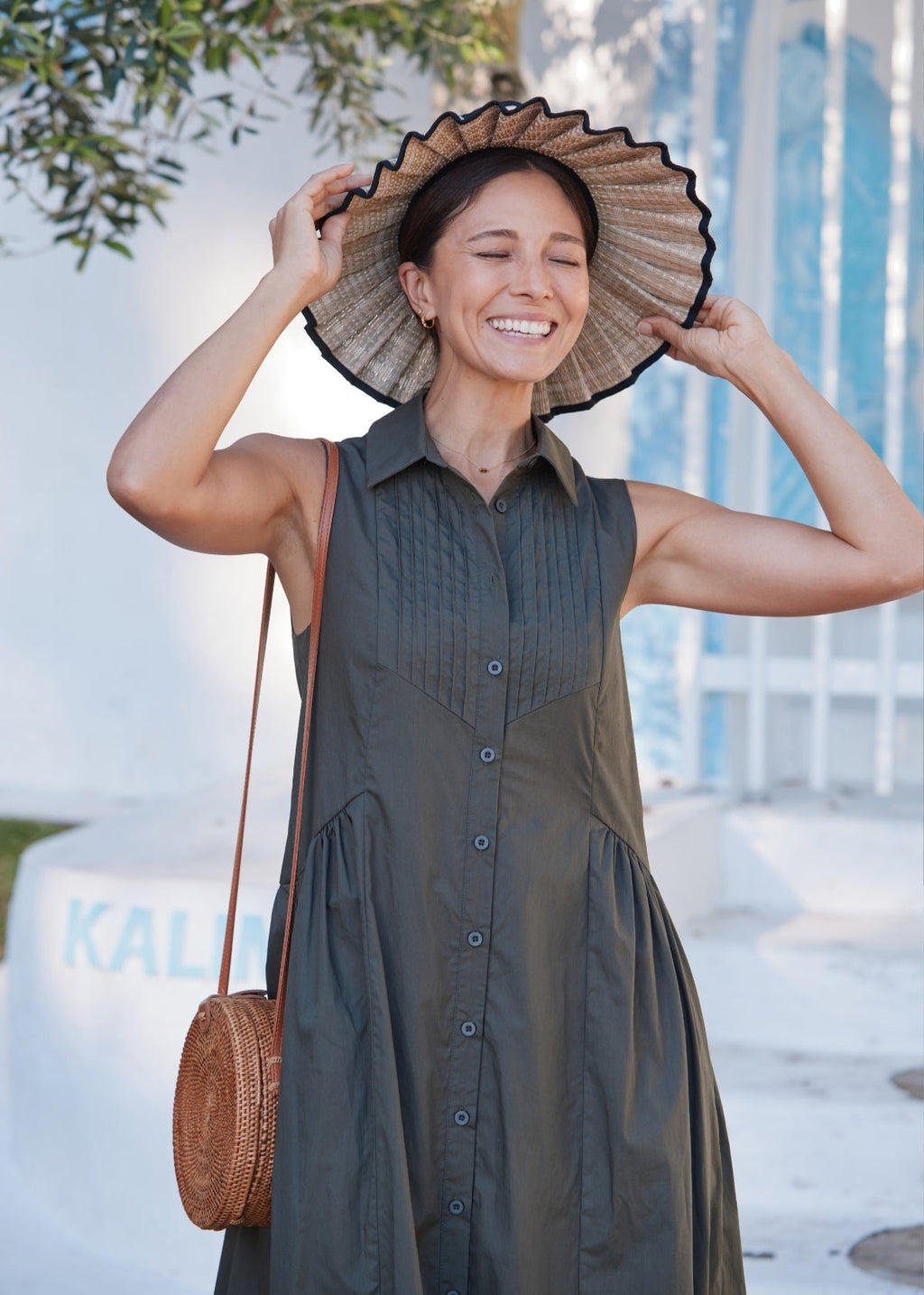 CORINNE SHIRTDRESS - KHAKI