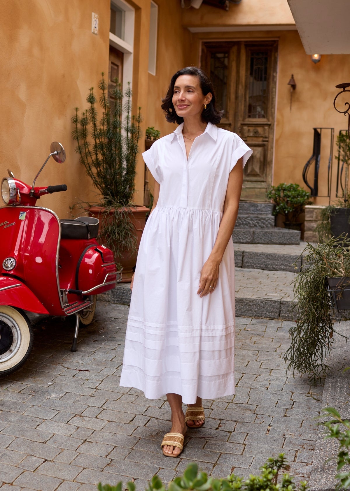 GRACIE SHIRTDRESS - WHITE