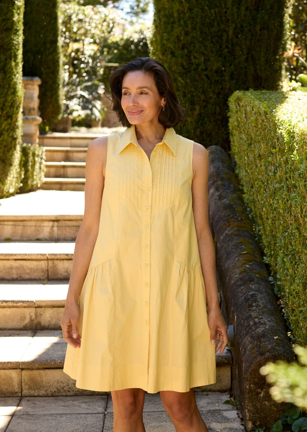 CORINNE MINI DRESS - LEMON