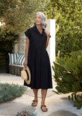 HARPER SHIRTDRESS - BLACK