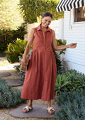 CORINNE SHIRTDRESS - CINNAMON