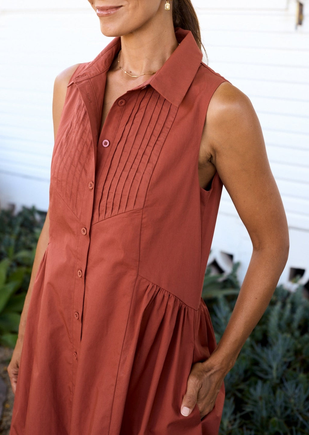 CORINNE SHIRTDRESS - CINNAMON