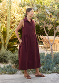 CORINNE SHIRTDRESS - WINE