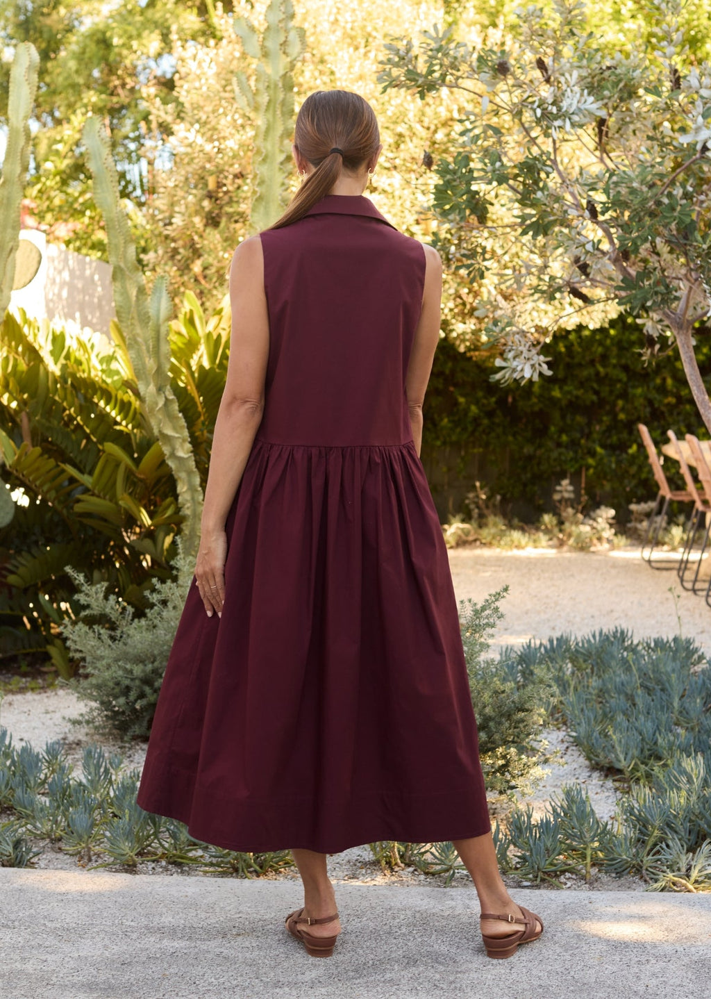 CORINNE SHIRTDRESS - WINE