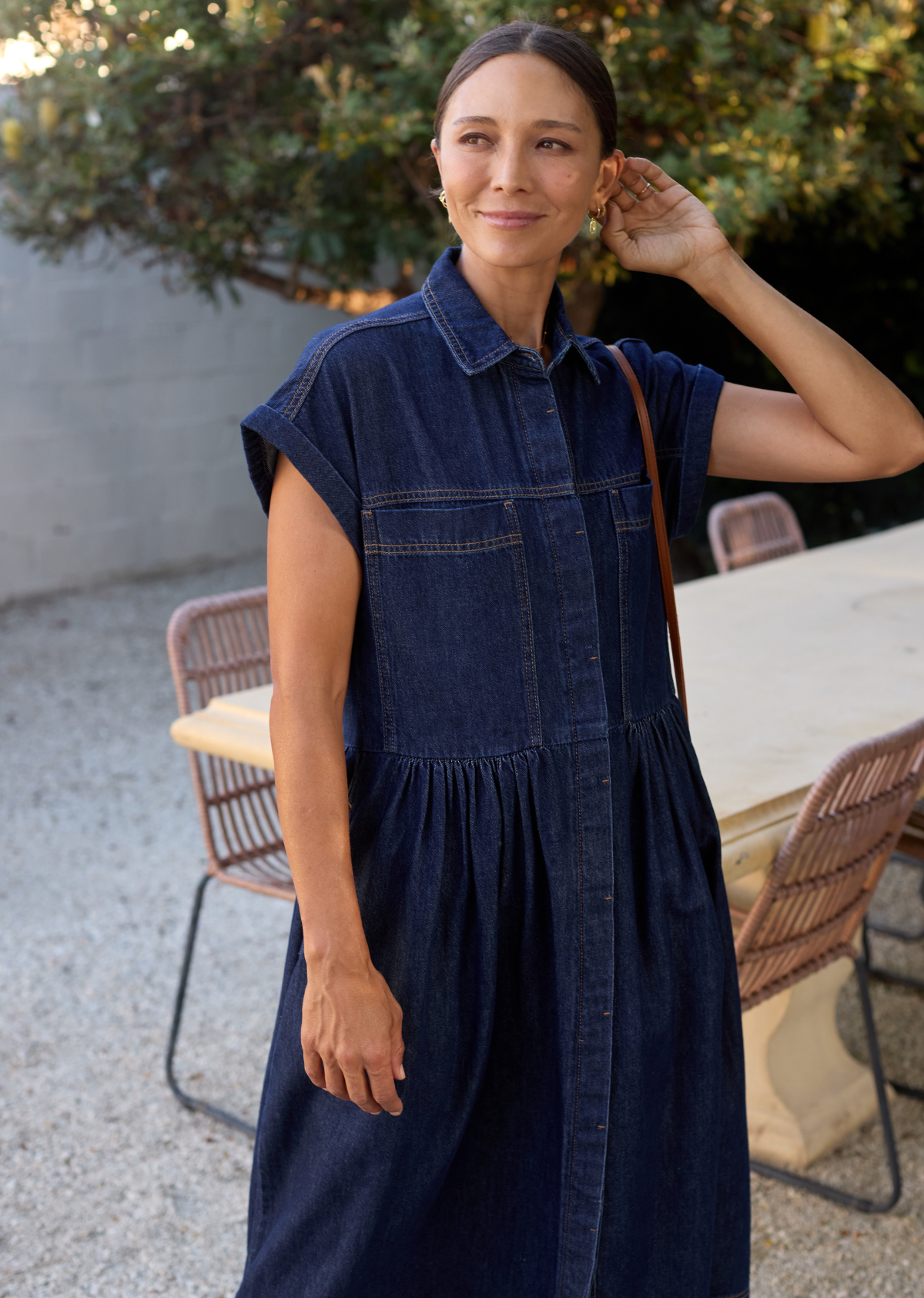 HARPER DENIM DRESS - INDIGO