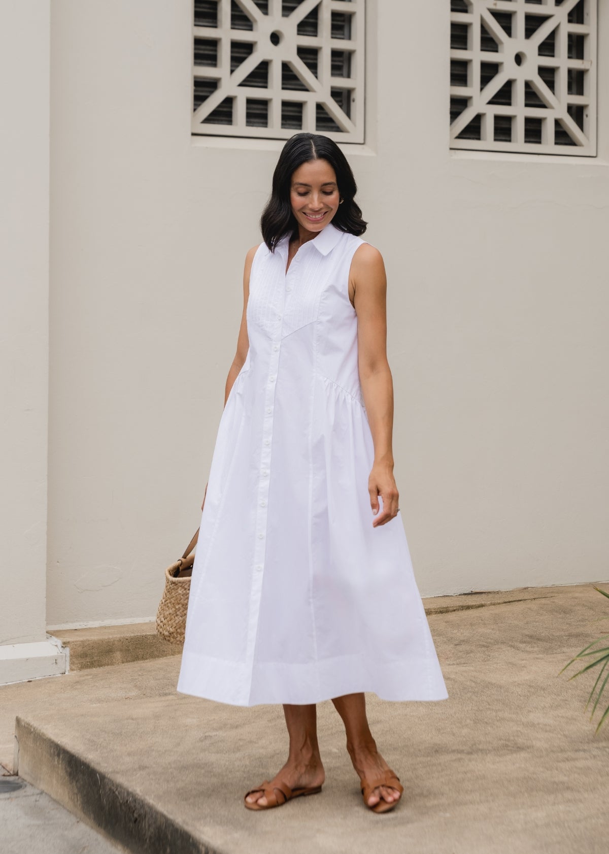 CORINNE SHIRTDRESS - WHITE
