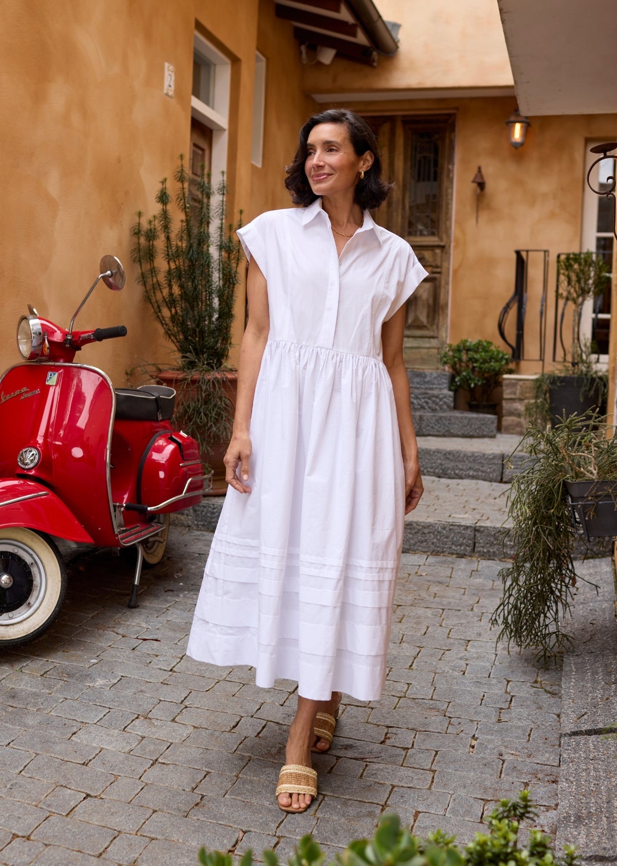GRACIE SHIRTDRESS - WHITE