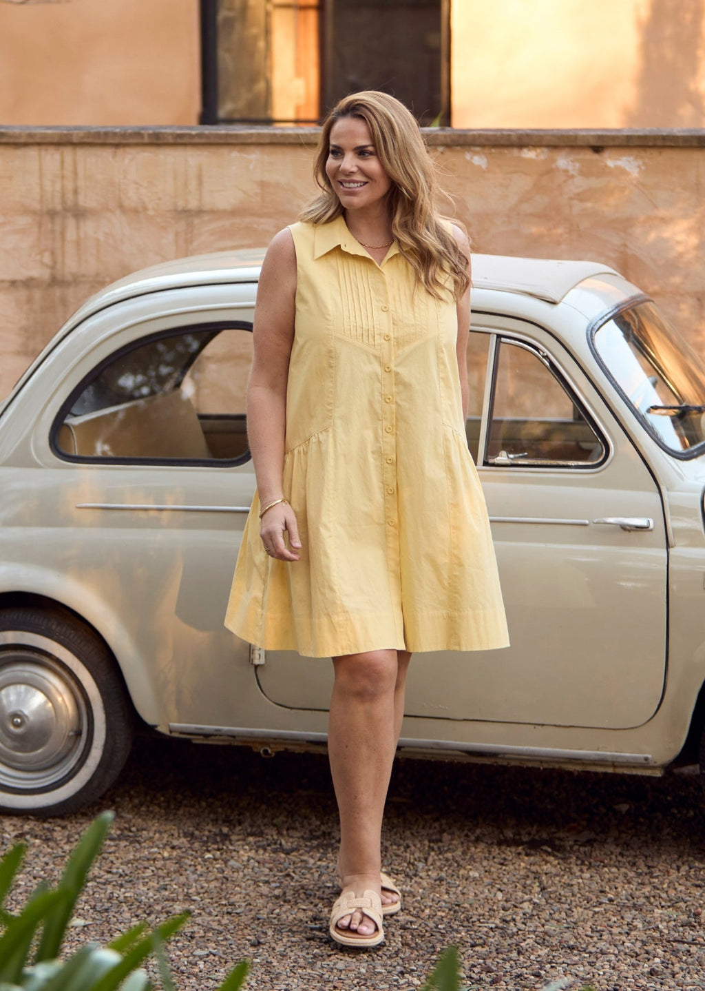 CORINNE MINI DRESS - LEMON