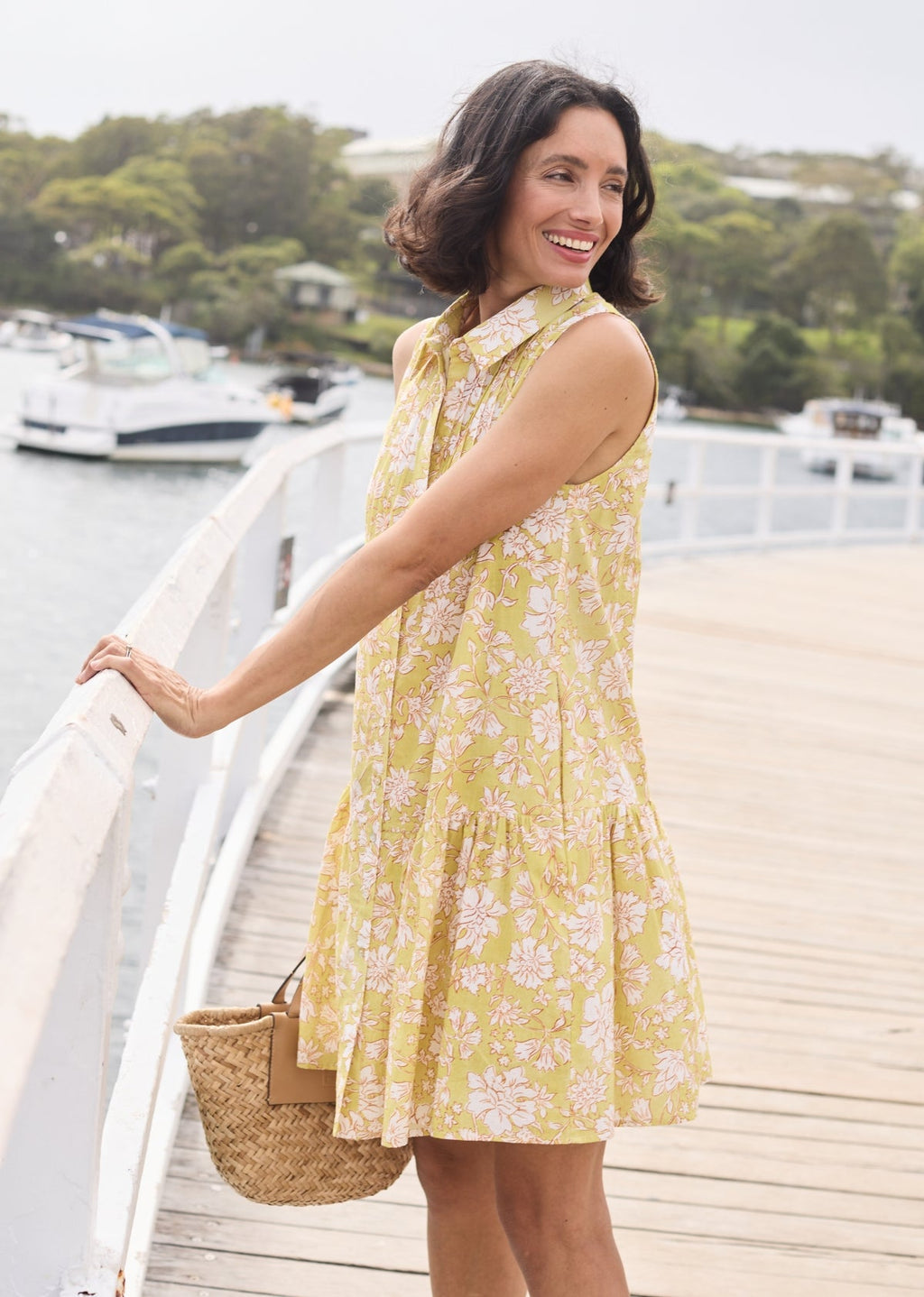 CORINNE MINI DRESS - HAVANA PRINT