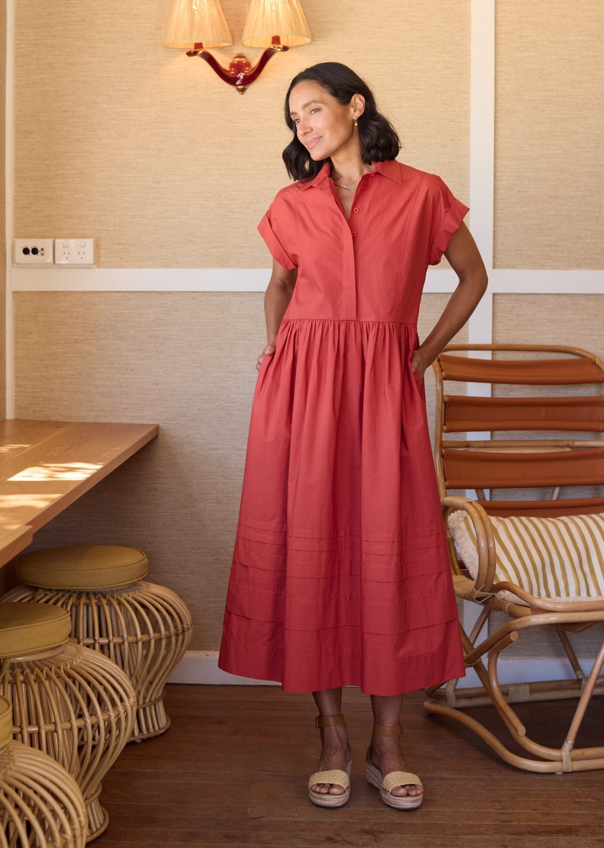 GRACIE SHIRTDRESS - TUSCAN ROSE