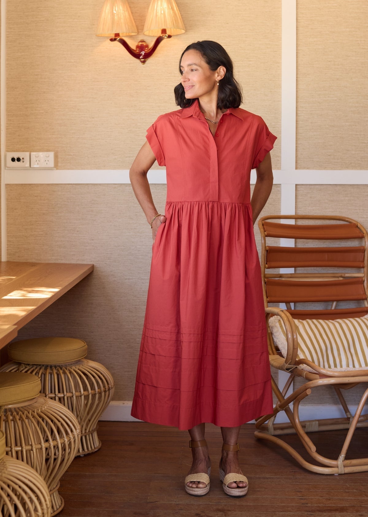 GRACIE SHIRTDRESS - TUSCAN ROSE