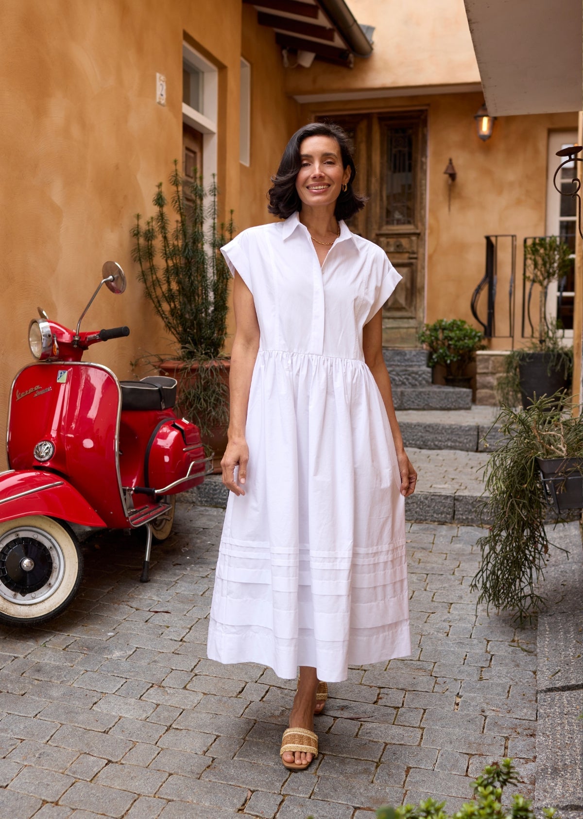 GRACIE SHIRTDRESS - WHITE