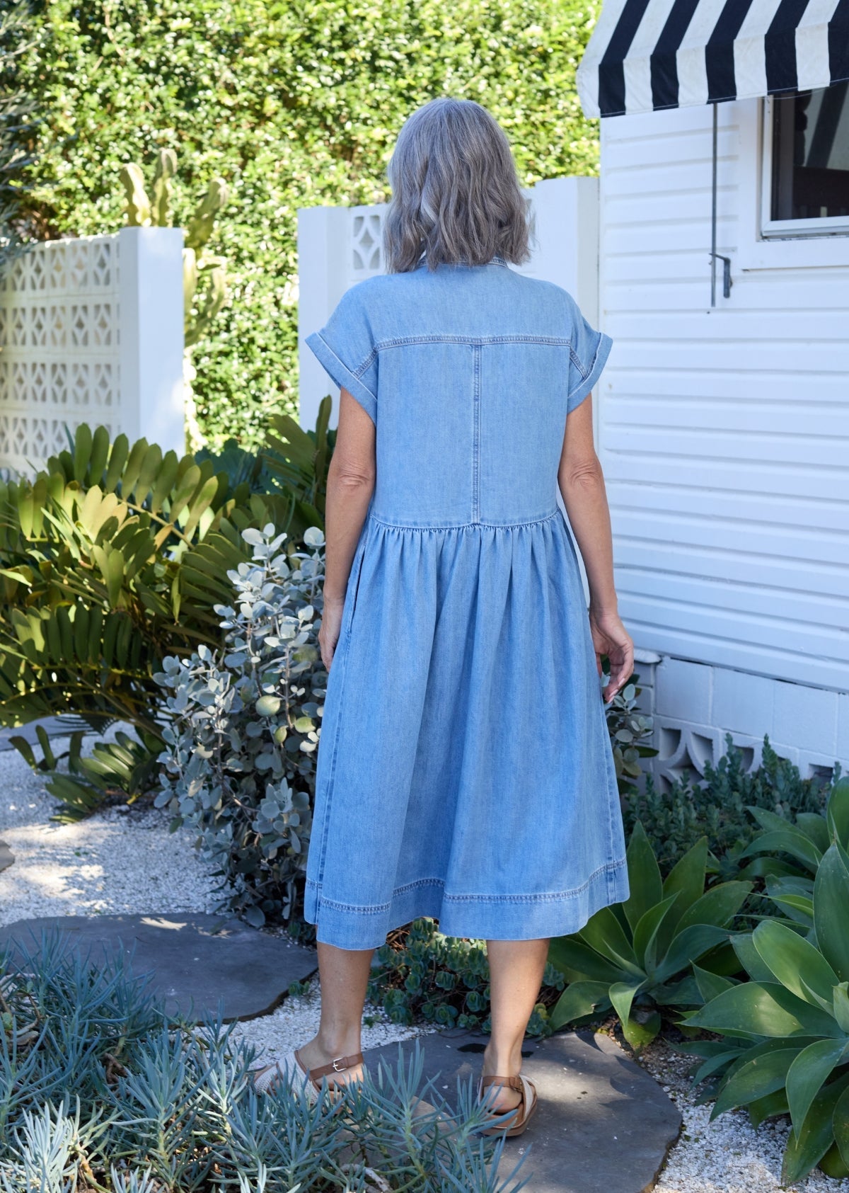 HARPER DENIM DRESS - LIGHT BLUE