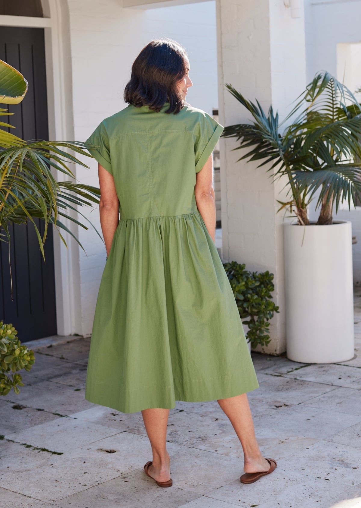 HARPER SHIRTDRESS - APPLE GREEN