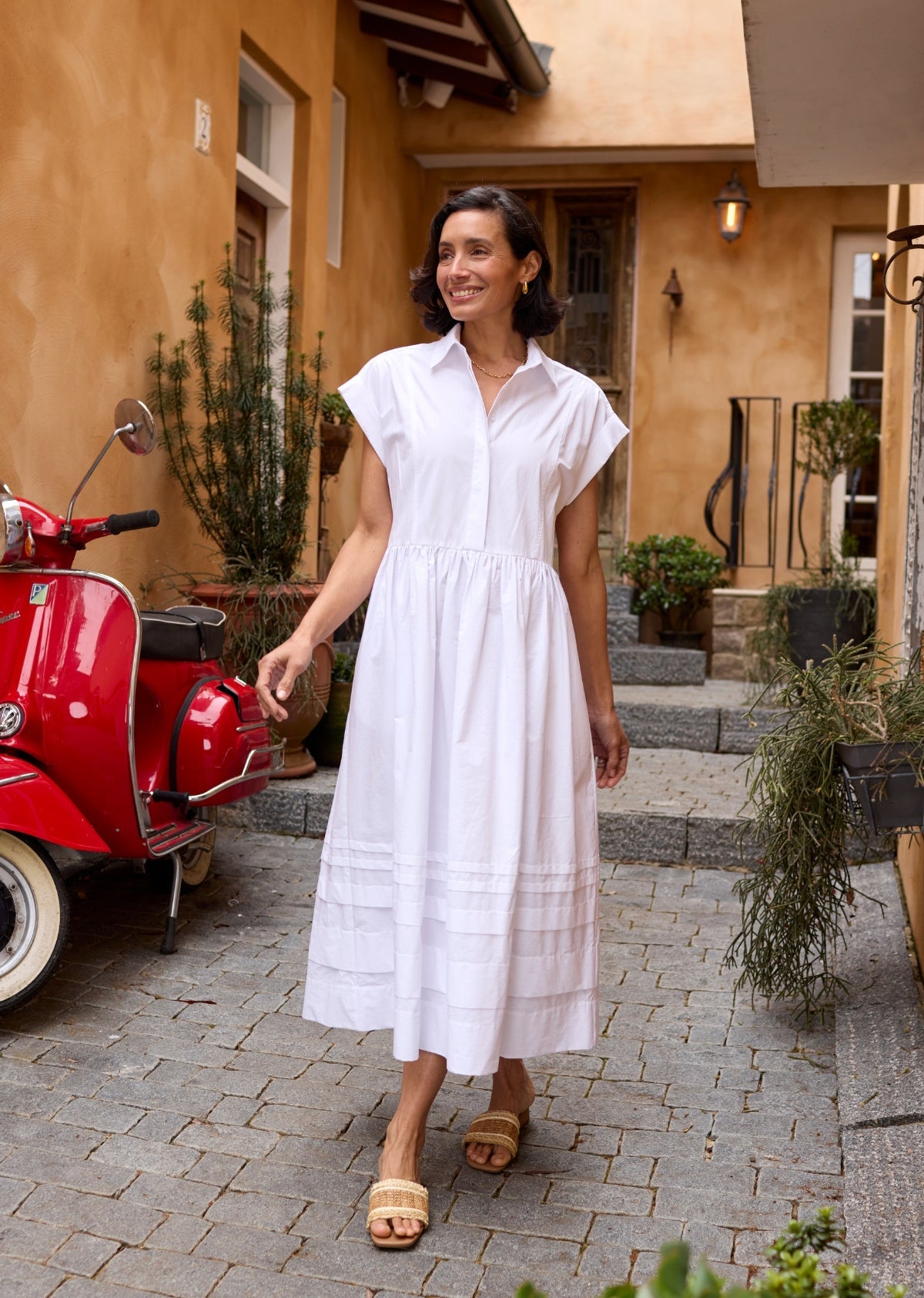 GRACIE SHIRTDRESS - WHITE