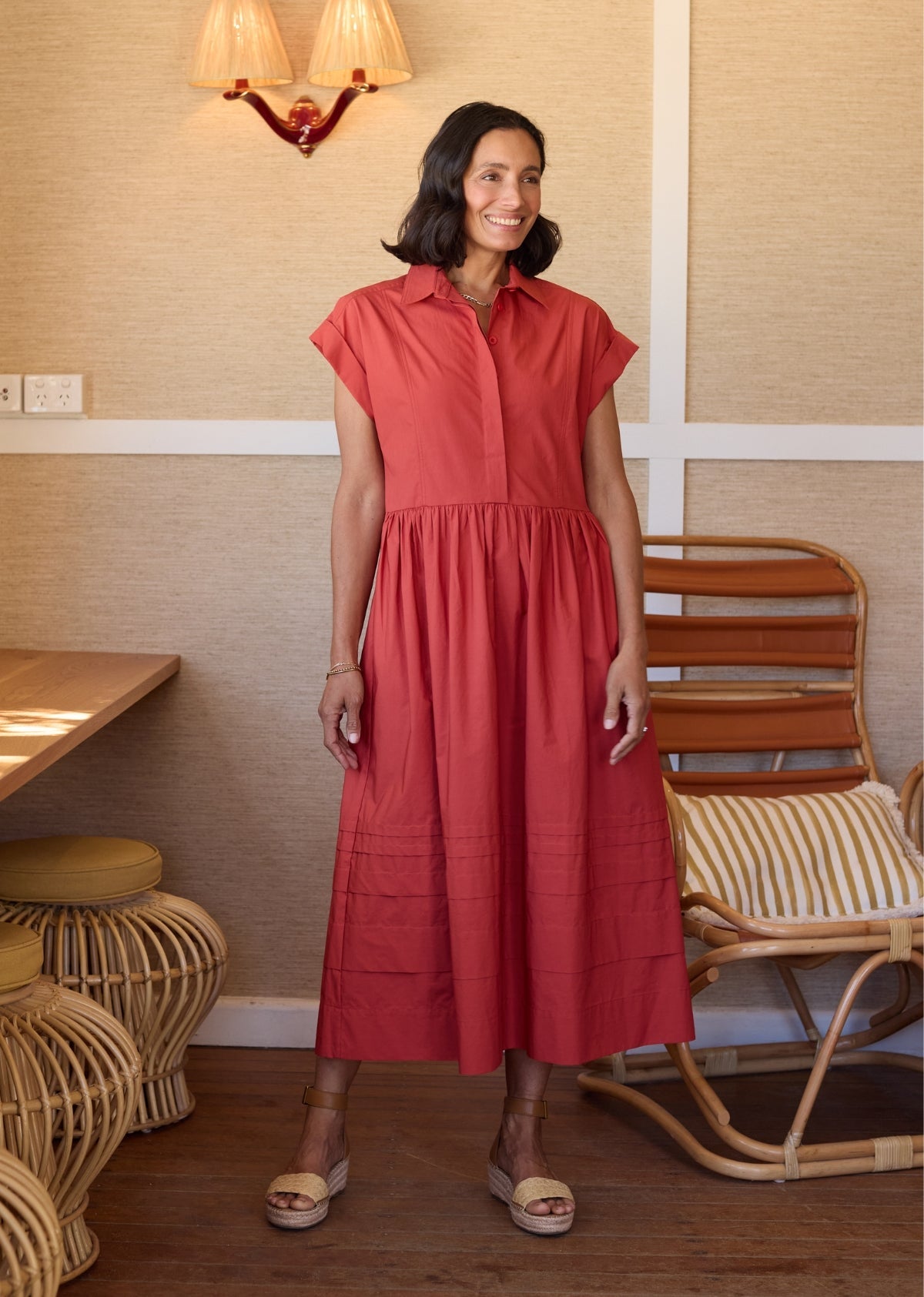 GRACIE SHIRTDRESS - TUSCAN ROSE