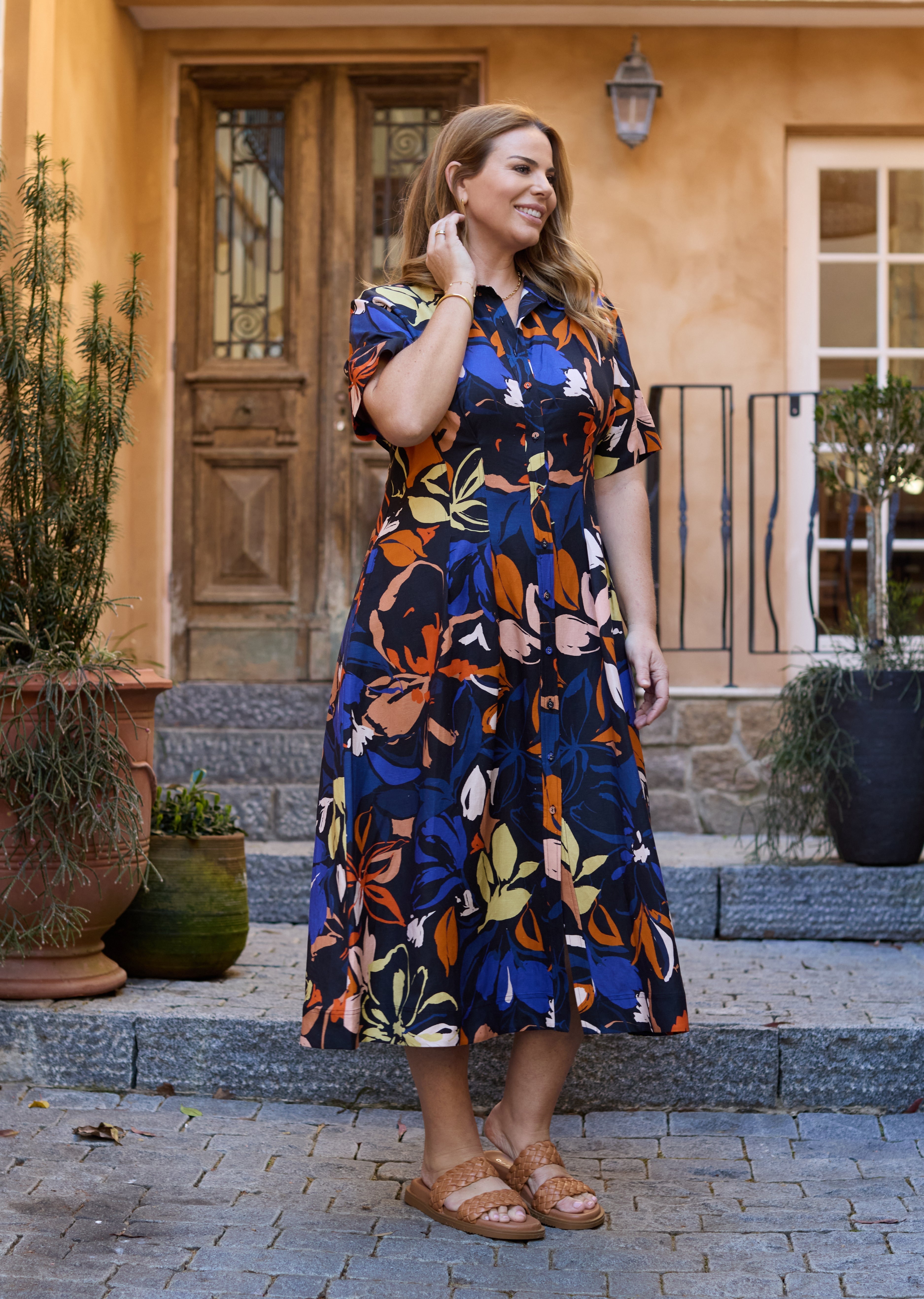 CLEO MIDI DRESS - MAISIE PRINT
