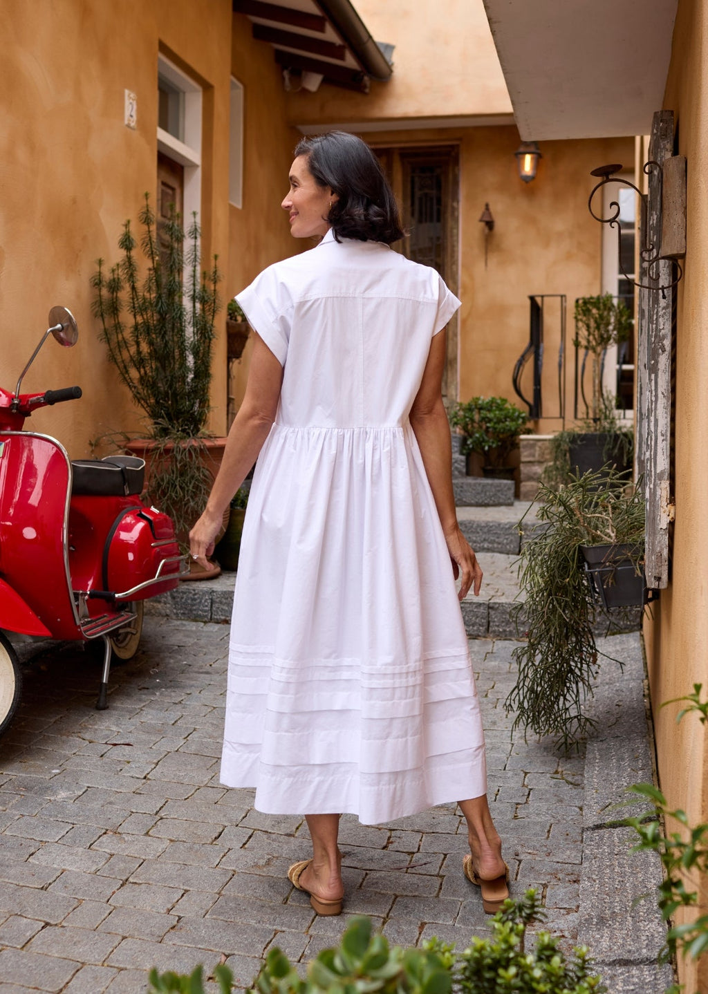 GRACIE SHIRTDRESS - WHITE